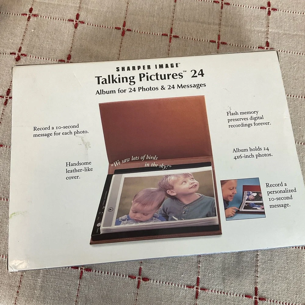Sharper Image Talking Pictures 24: Album Photos & Messages Photo Book NEW SEALED